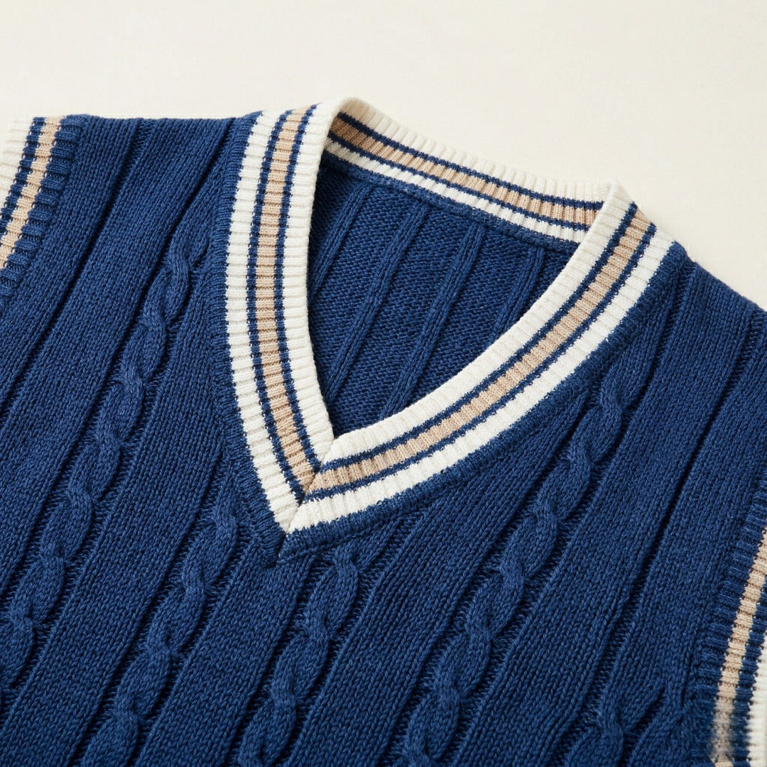 Men's V Neck Knit Vest