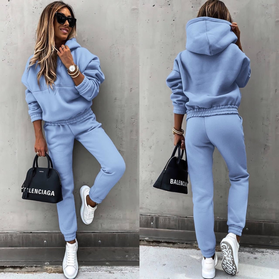 Casual Hooded Two Piece Set