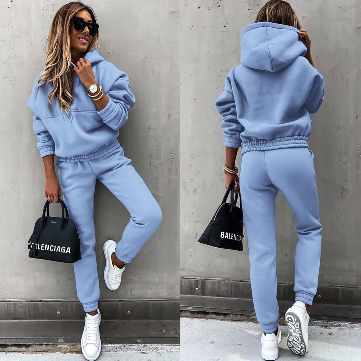 Casual Hooded Two Piece Set