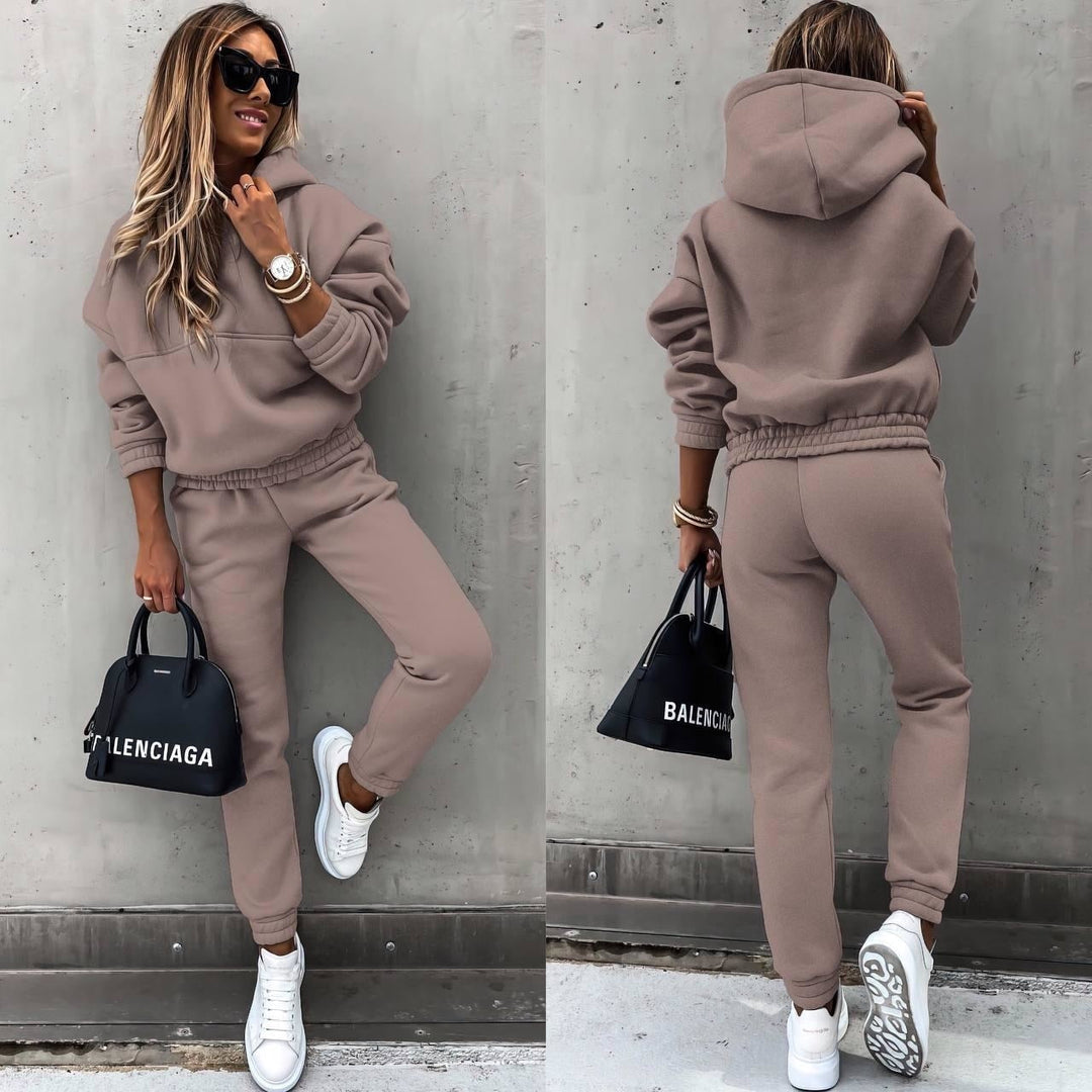 Casual Hooded Two Piece Set