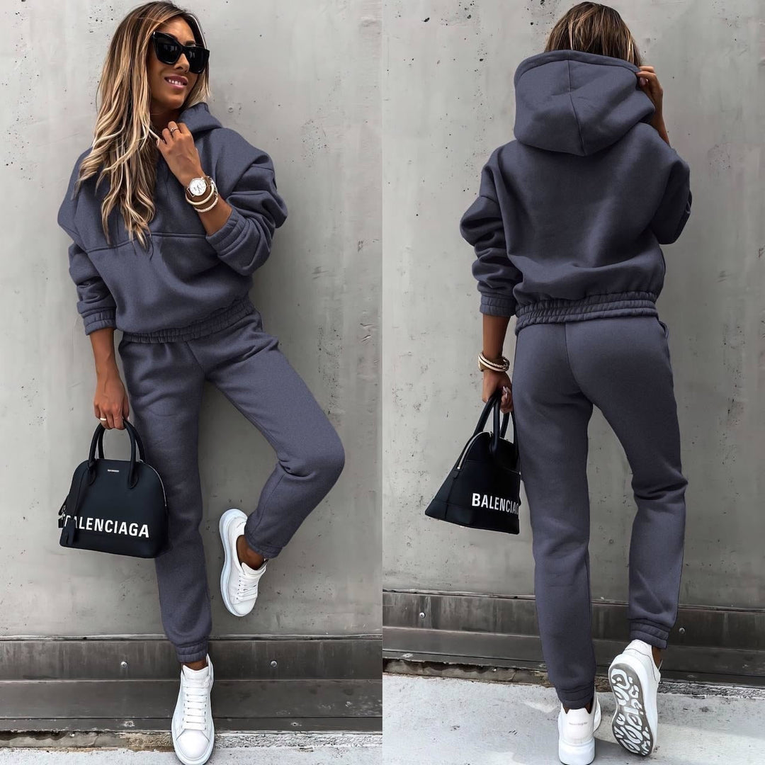 Casual Hooded Two Piece Set
