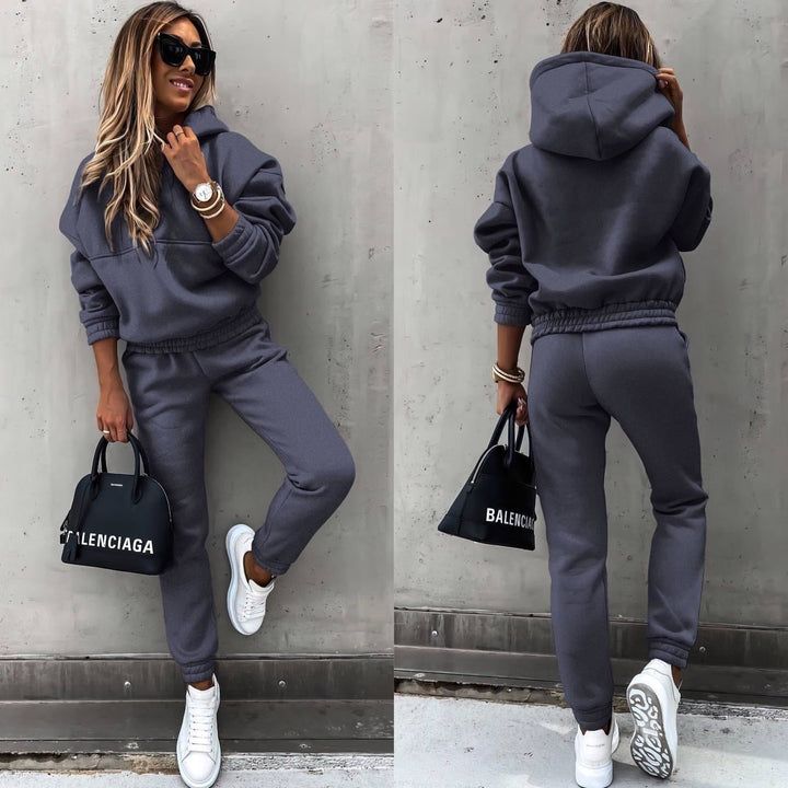Casual Hooded Two Piece Set