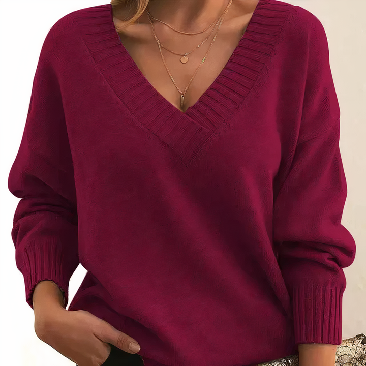 Soft V Neck Knit Sweater