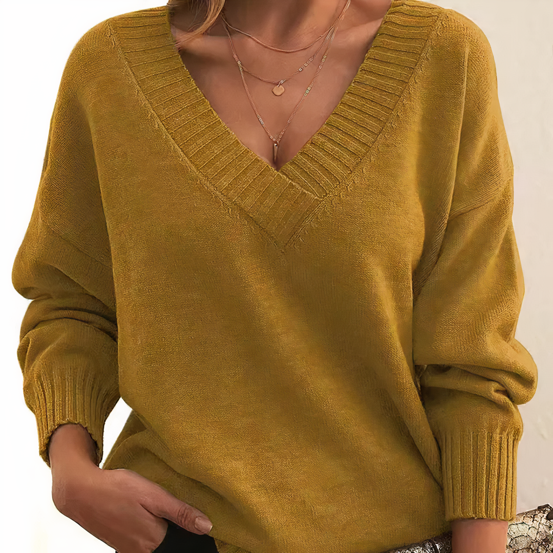 Soft V Neck Knit Sweater