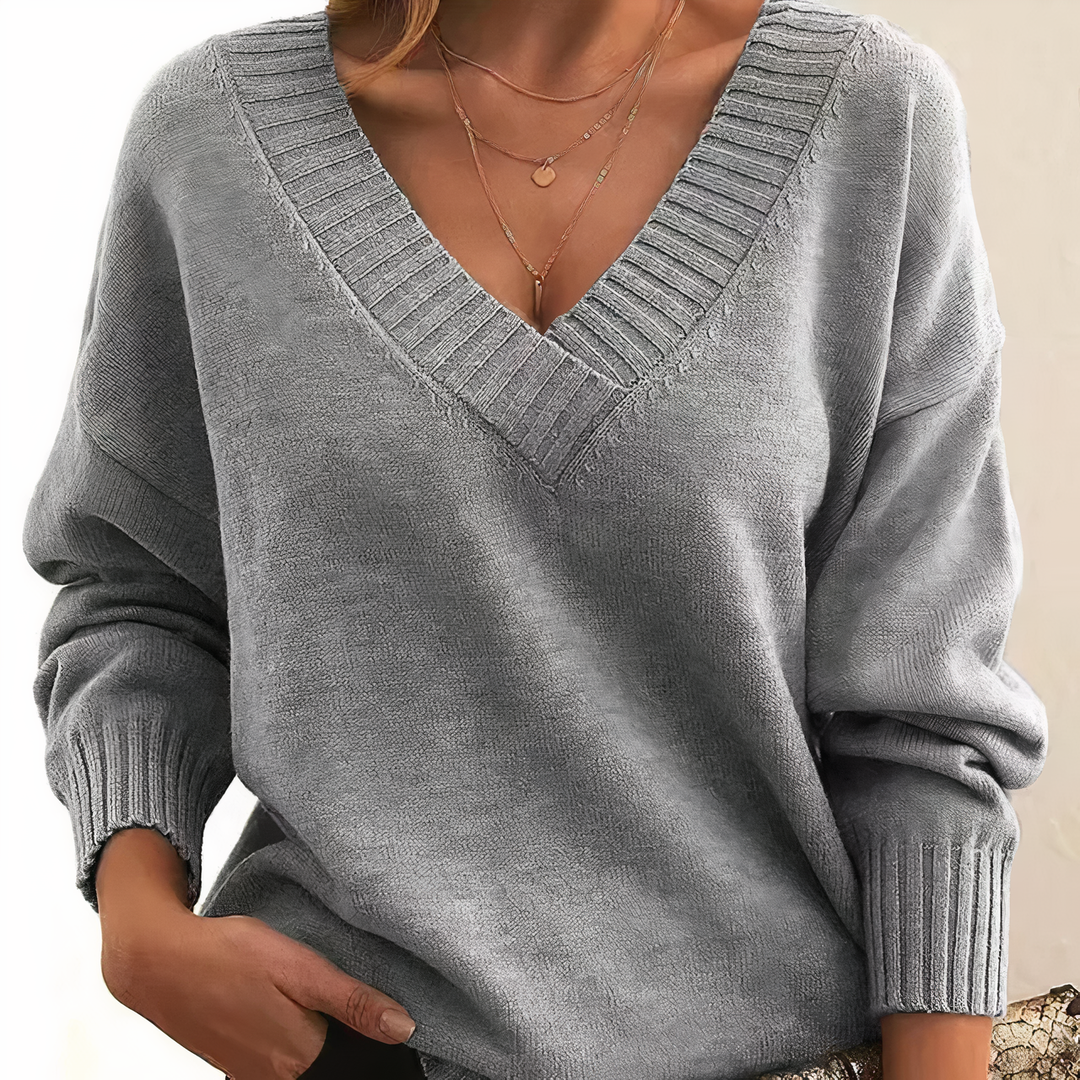 Soft V Neck Knit Sweater