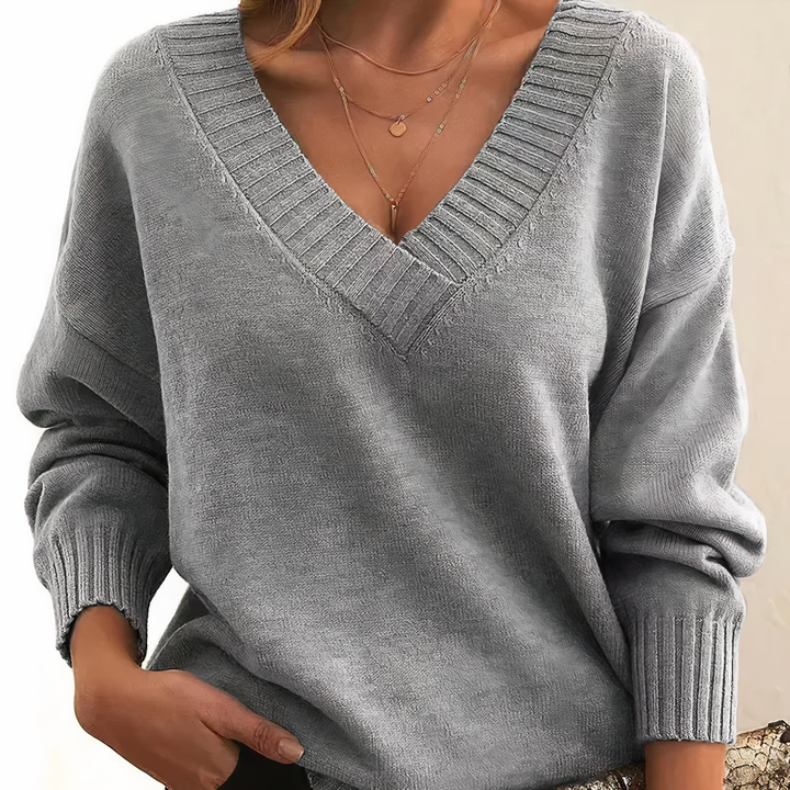 Soft V Neck Knit Sweater