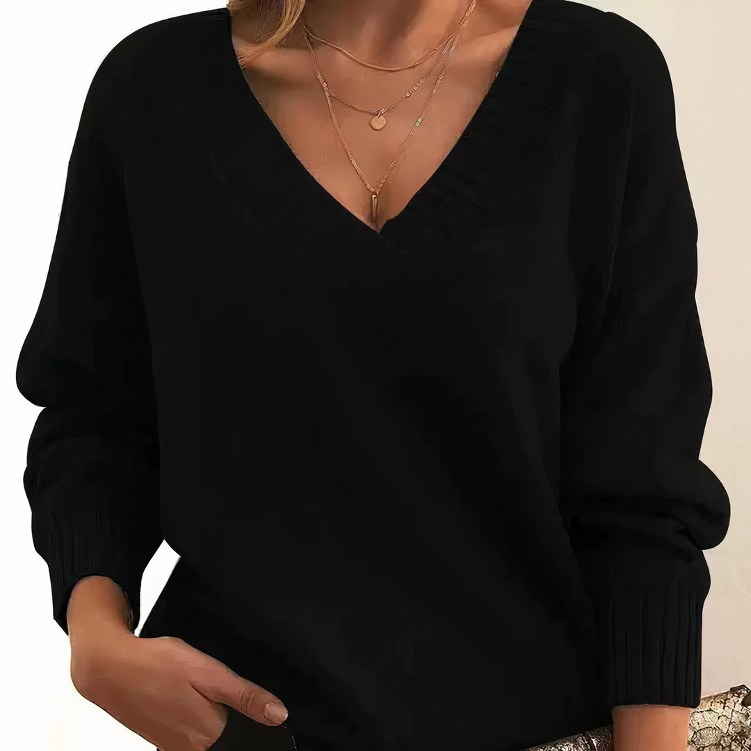 Soft V Neck Knit Sweater