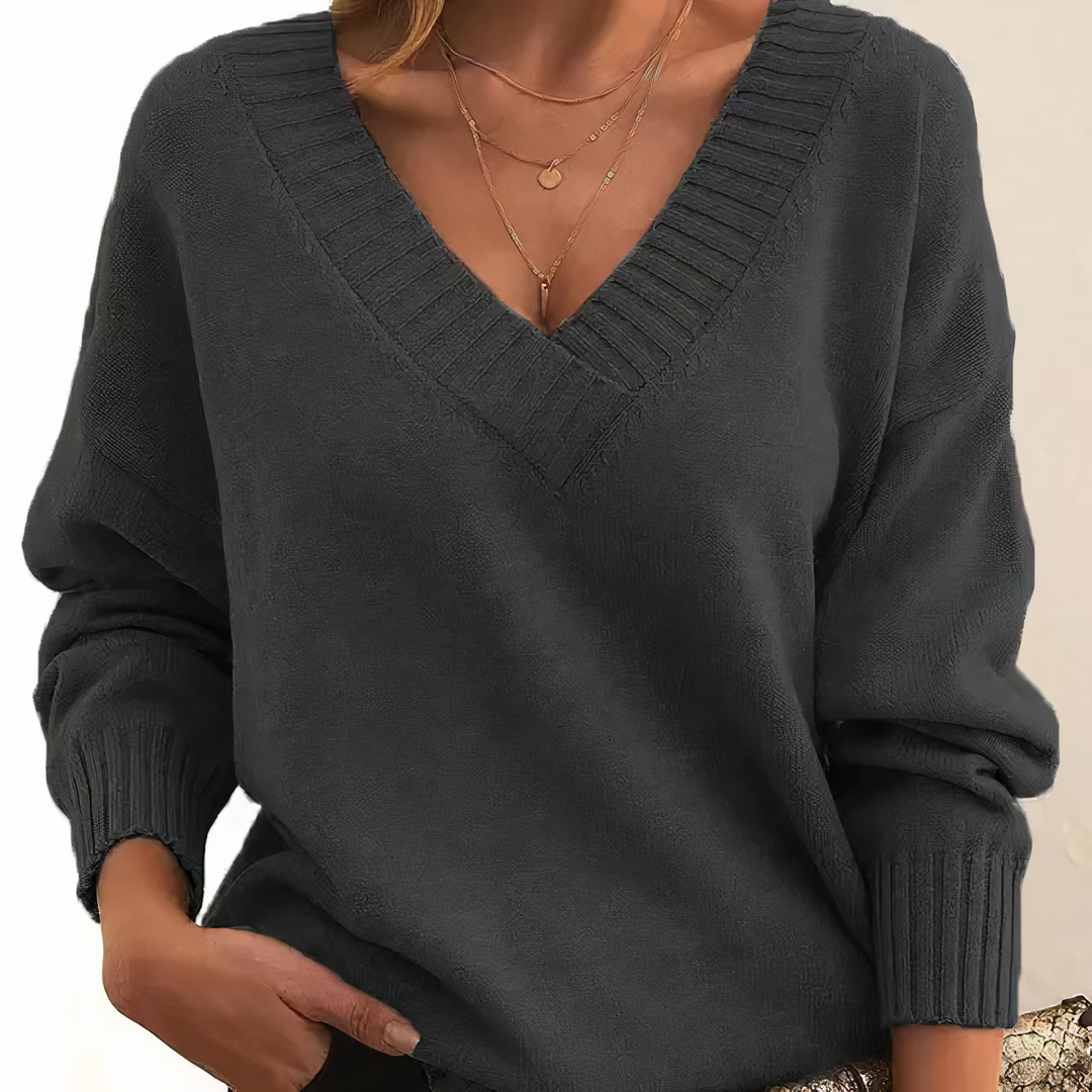 Soft V Neck Knit Sweater