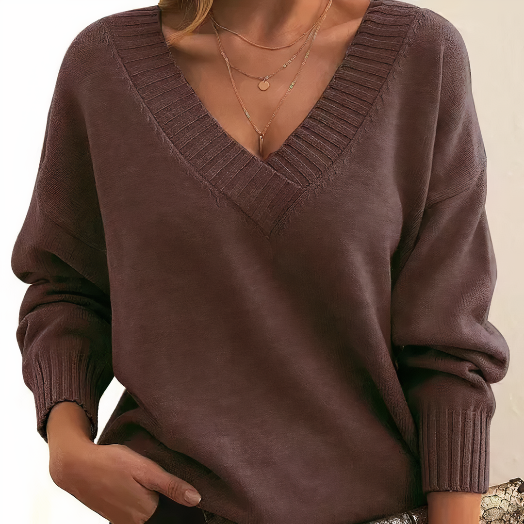 Soft V Neck Knit Sweater