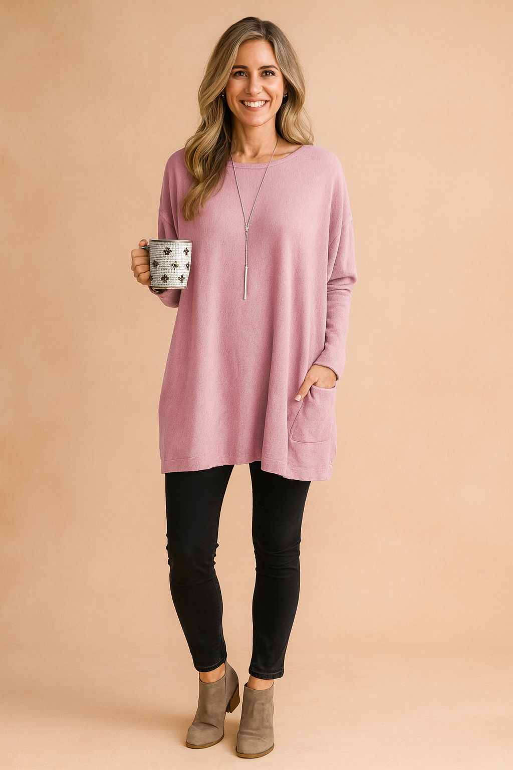 Oversized Long Sleeve Knit Sweater