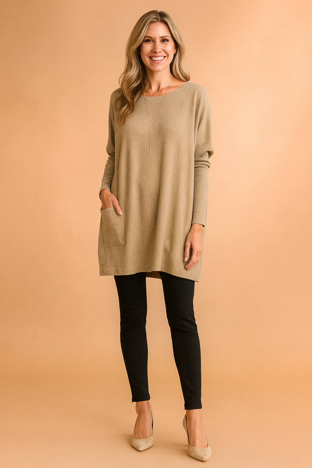 Oversized Long Sleeve Knit Sweater