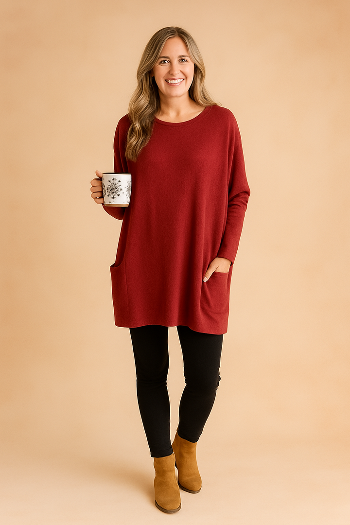 Oversized Long Sleeve Knit Sweater