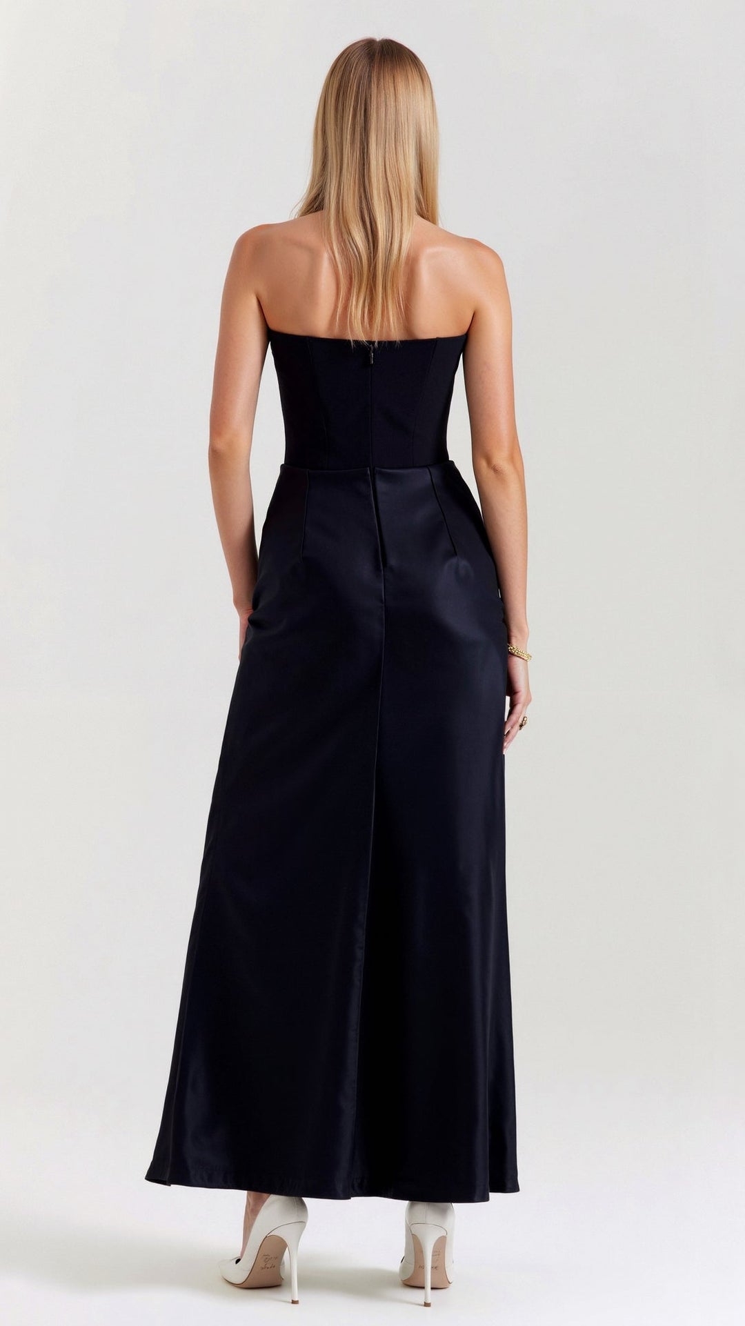 Women's Strapless Corset Mermaid Maxi Dress