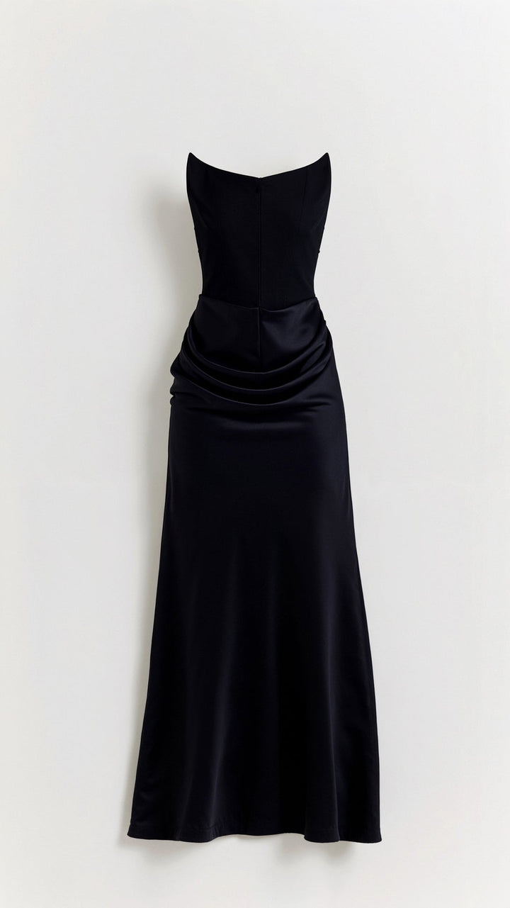 Women's Strapless Corset Mermaid Maxi Dress