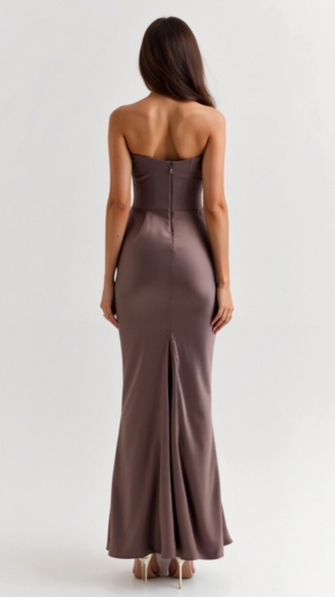 Women's Strapless Corset Mermaid Maxi Dress