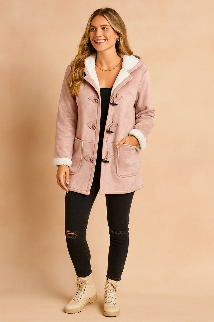 Toggle Front Hooded Winter Jacket