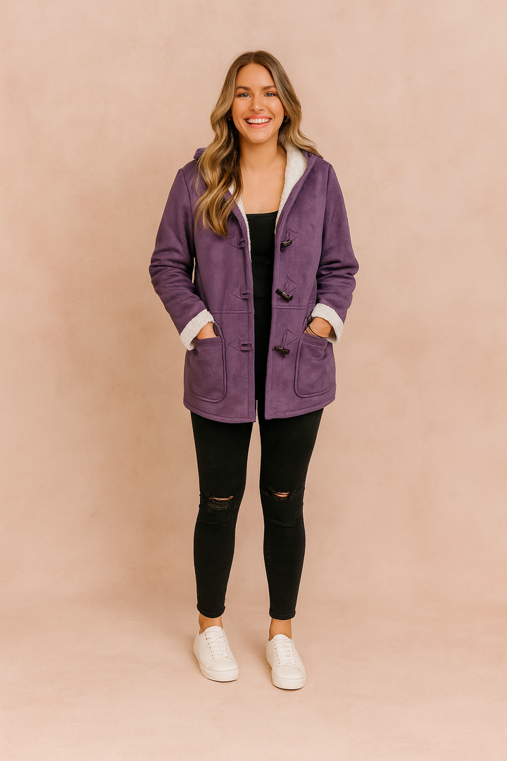 Toggle Front Hooded Winter Jacket