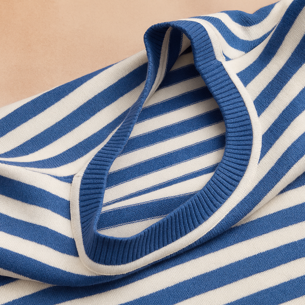 Women's Long Sleeve Stripe Knit Sweater