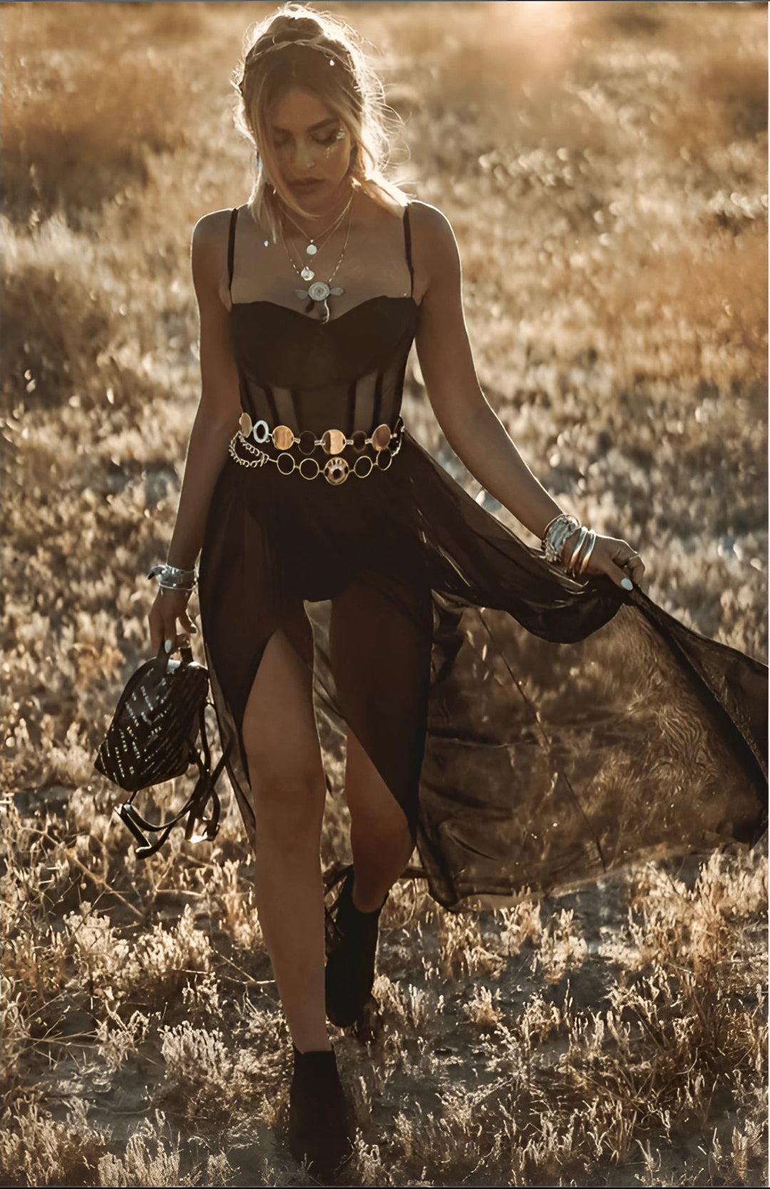 Boho Sheer Maxi Dress