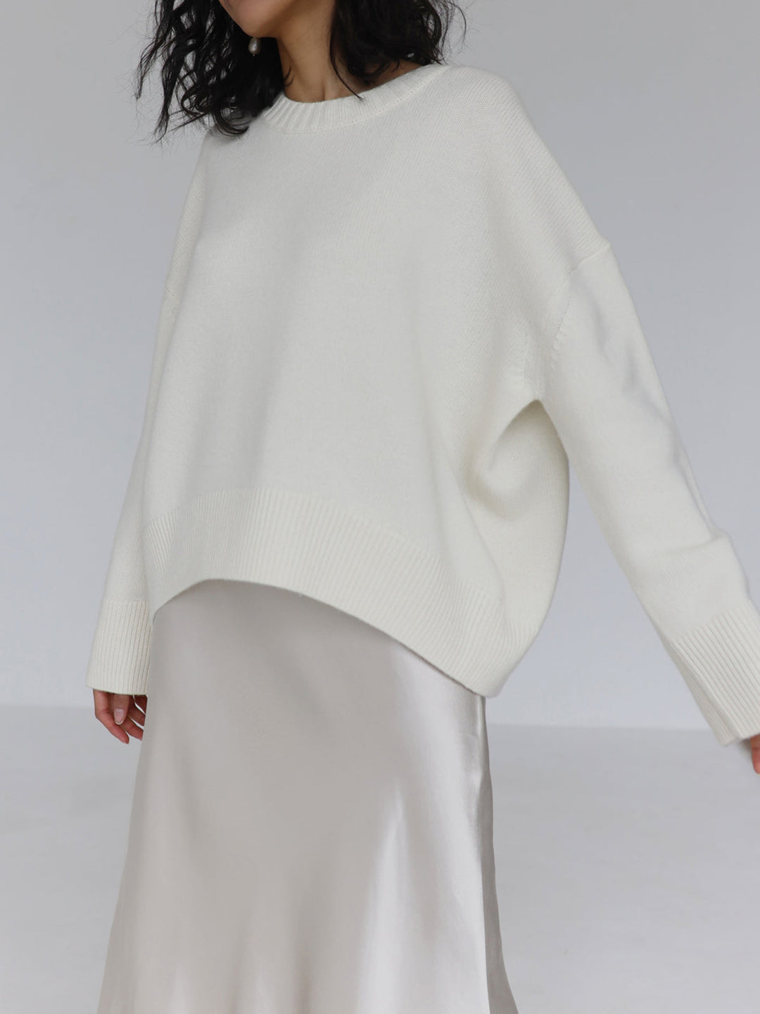 Amelia | Oversized Crew Neck Knit Sweater