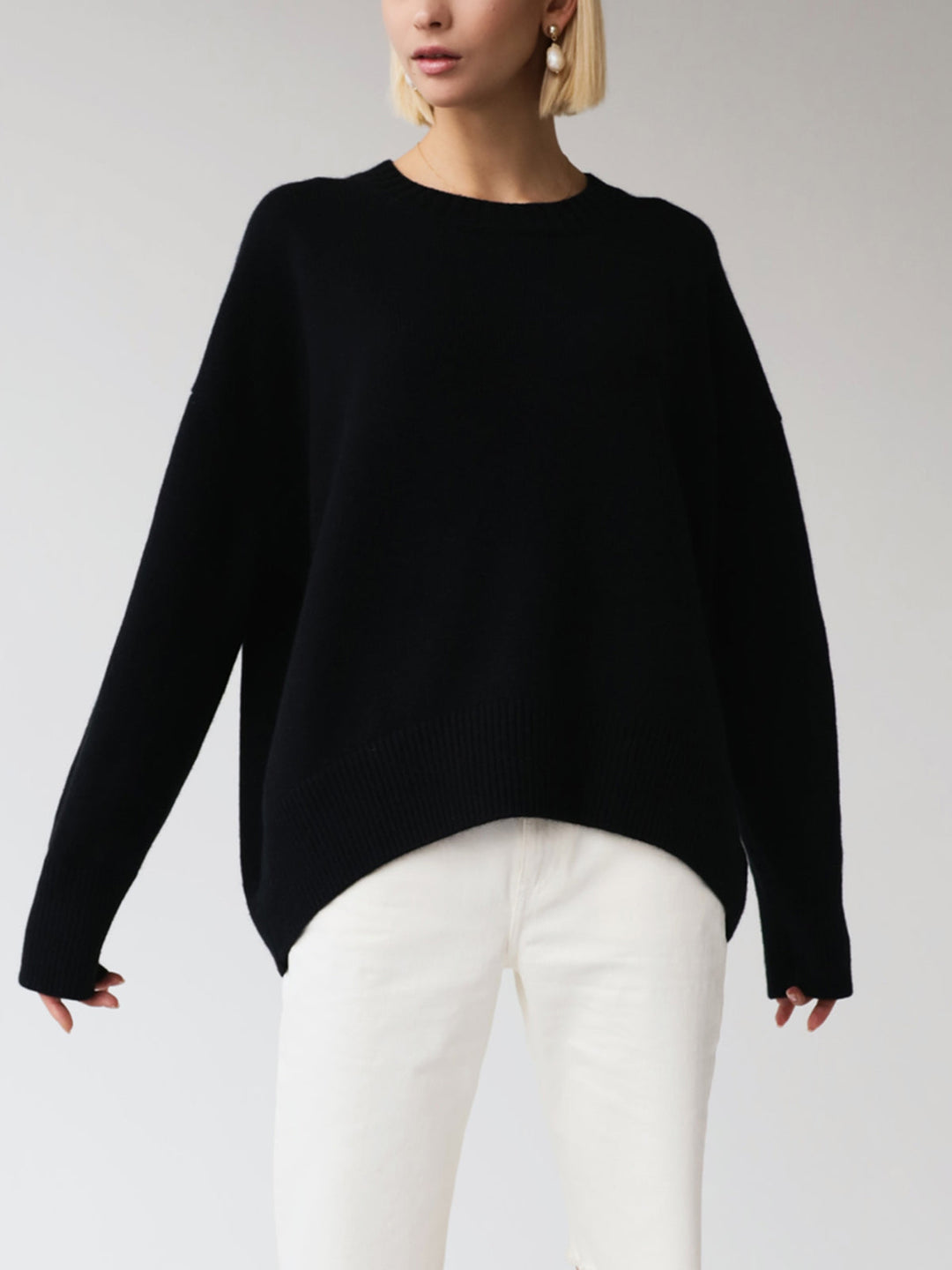 Amelia | Oversized Crew Neck Knit Sweater
