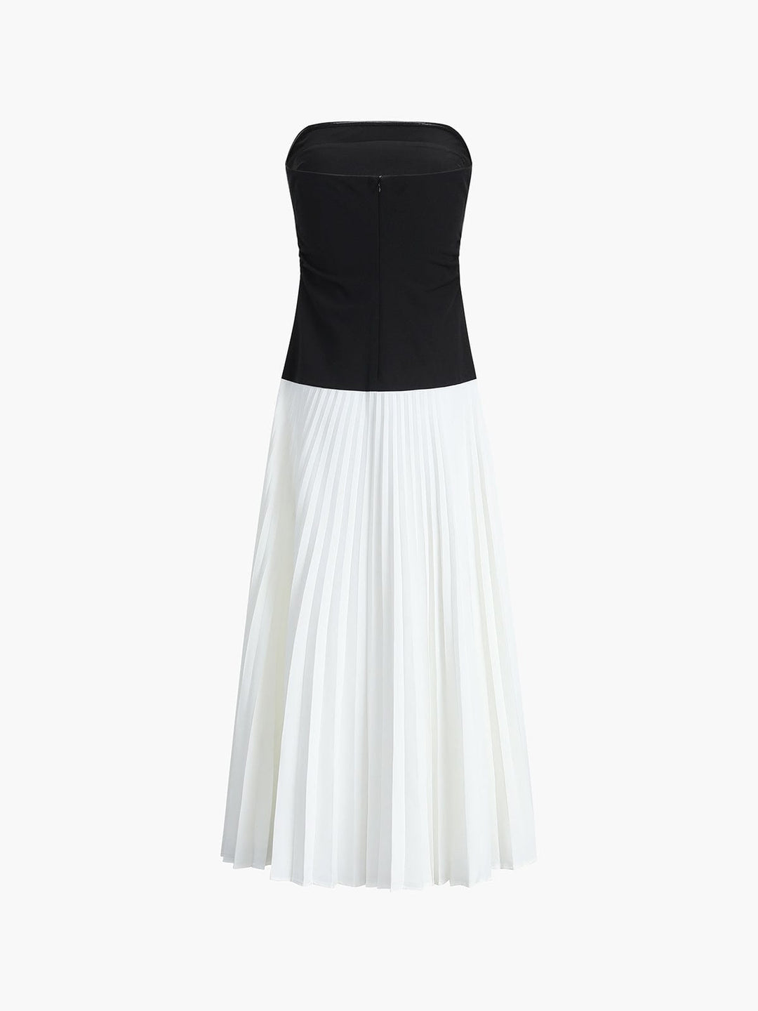 Camille | Bandeau Pleated Midi Dress