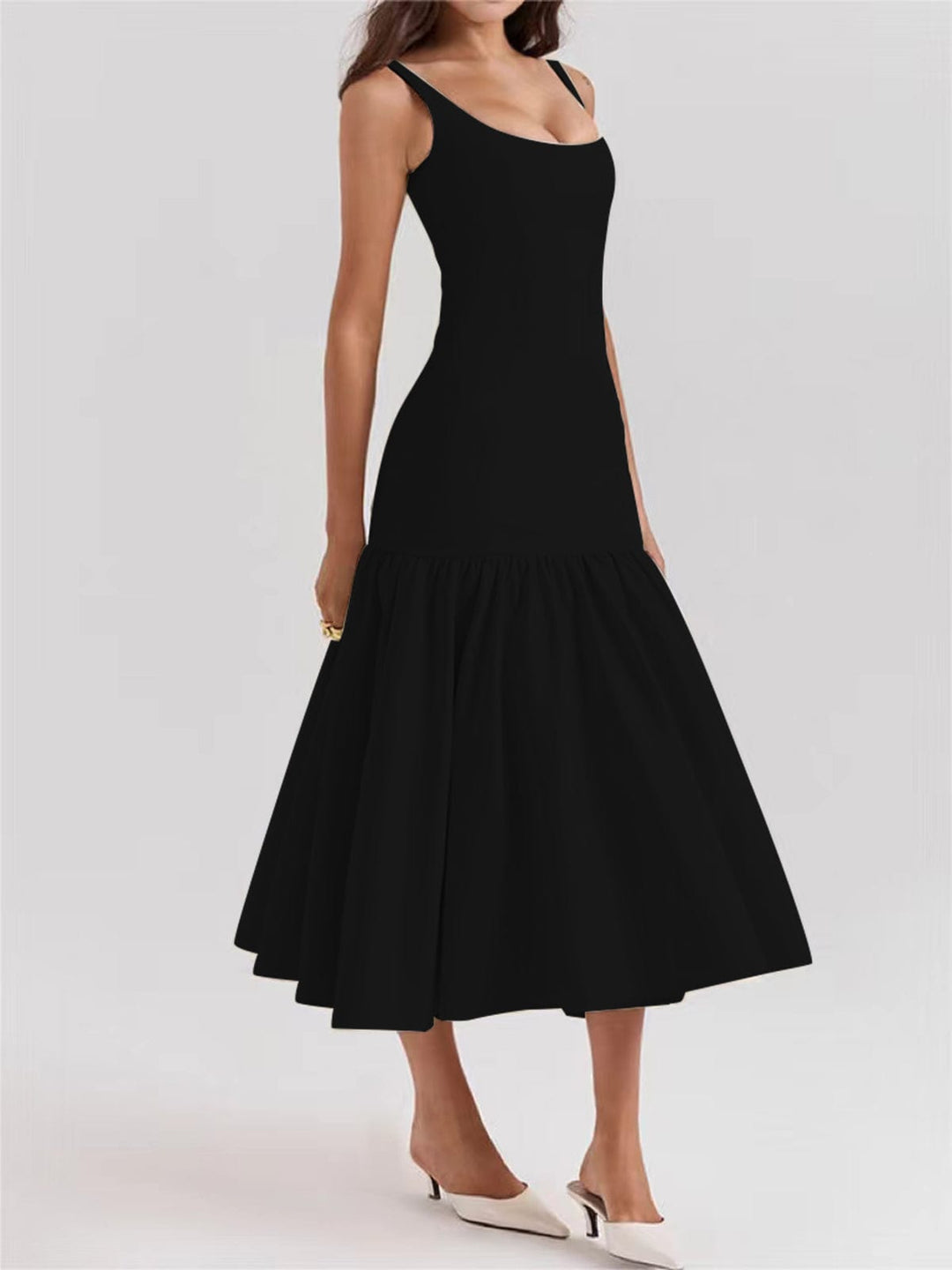 Isabella | Elegant Ruffle Occasion Maxi Dress