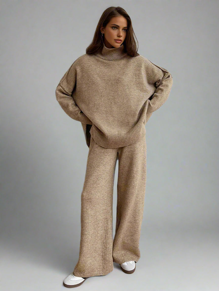 Amelia | Oversized Turtleneck Knit Lounge Set