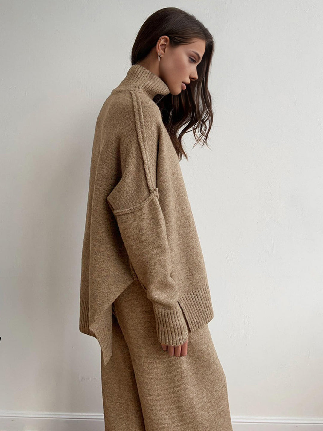 Amelia | Oversized Turtleneck Knit Lounge Set