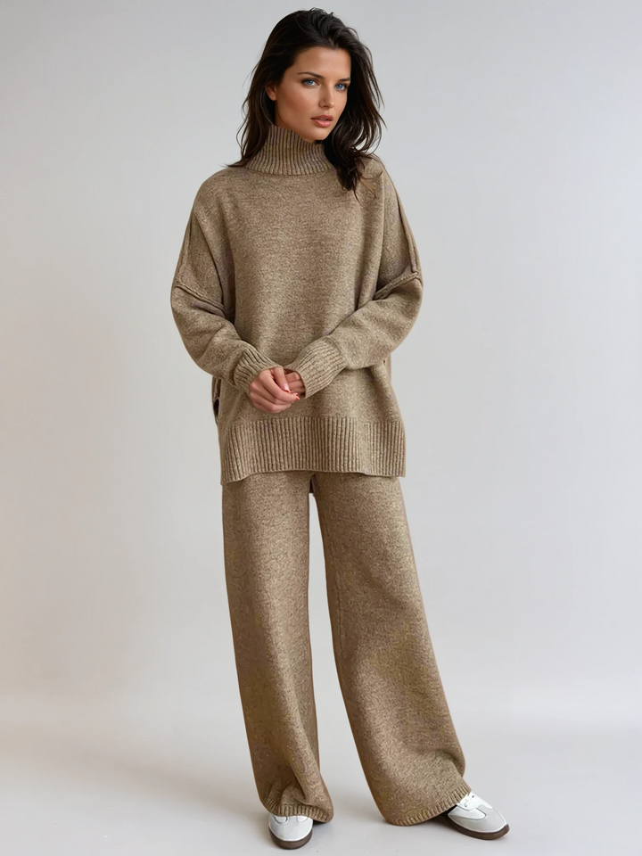 Amelia | Oversized Turtleneck Knit Lounge Set