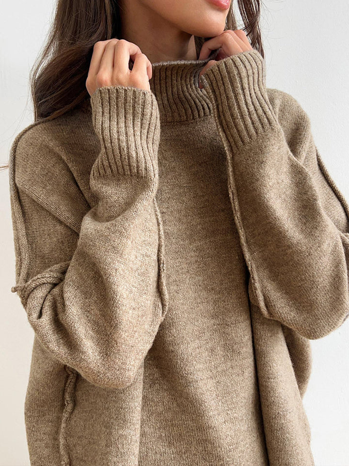 Amelia | Oversized Turtleneck Knit Lounge Set