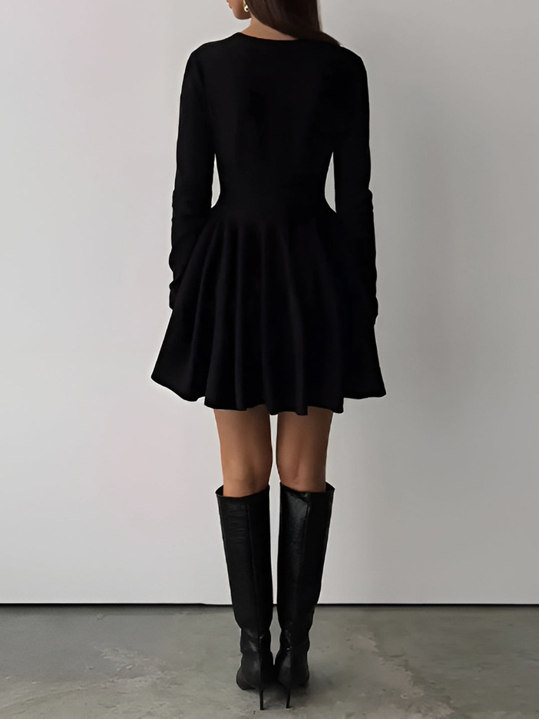 Eliza | Long Sleeve Skater Mini Dress