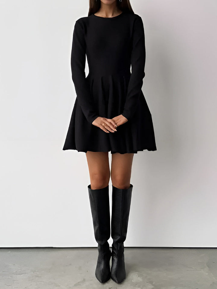 Eliza | Long Sleeve Skater Mini Dress