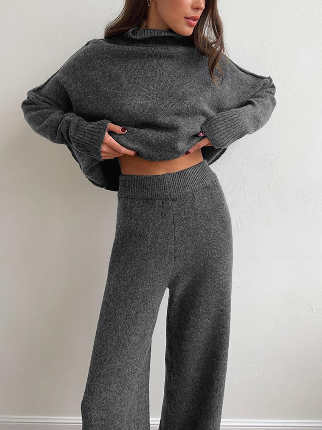 Amelia | Oversized Turtleneck Knit Lounge Set