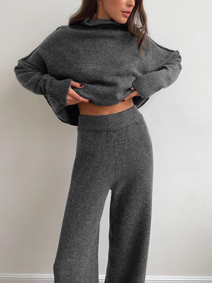 Amelia | Oversized Turtleneck Knit Lounge Set