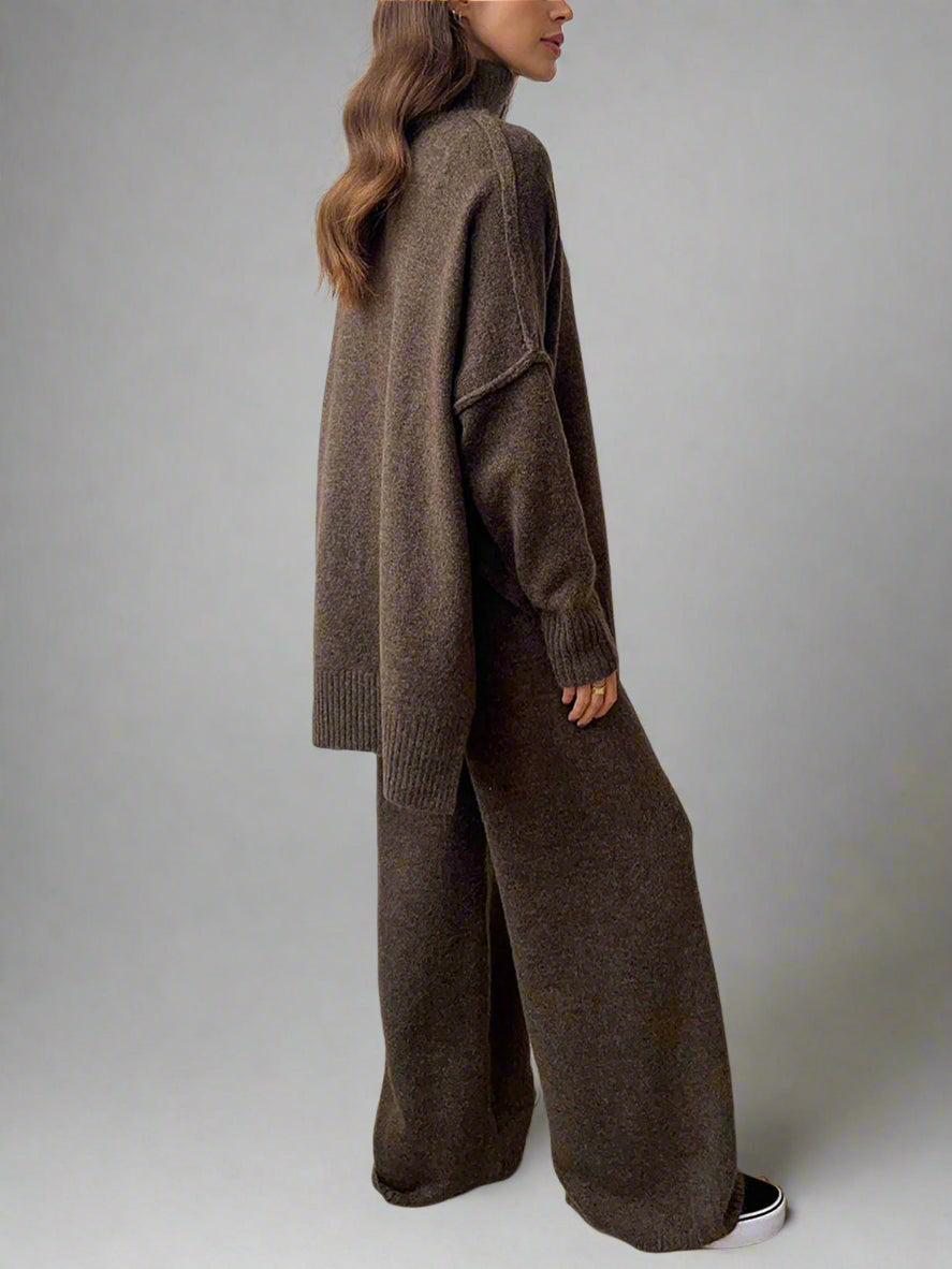 Amelia | Oversized Turtleneck Knit Lounge Set
