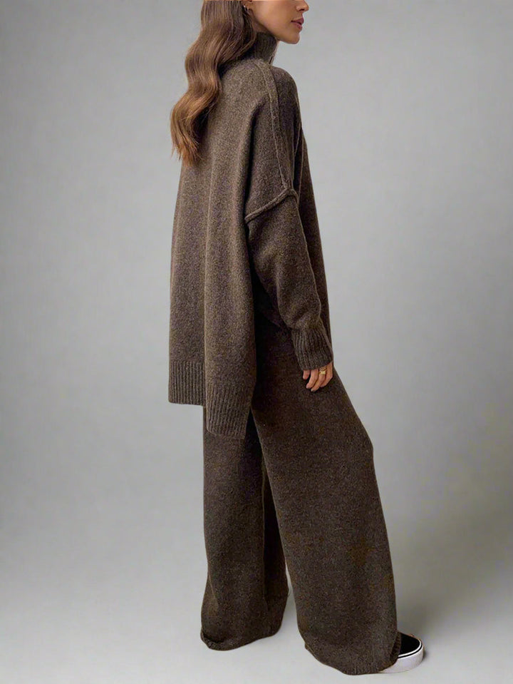 Amelia | Oversized Turtleneck Knit Lounge Set
