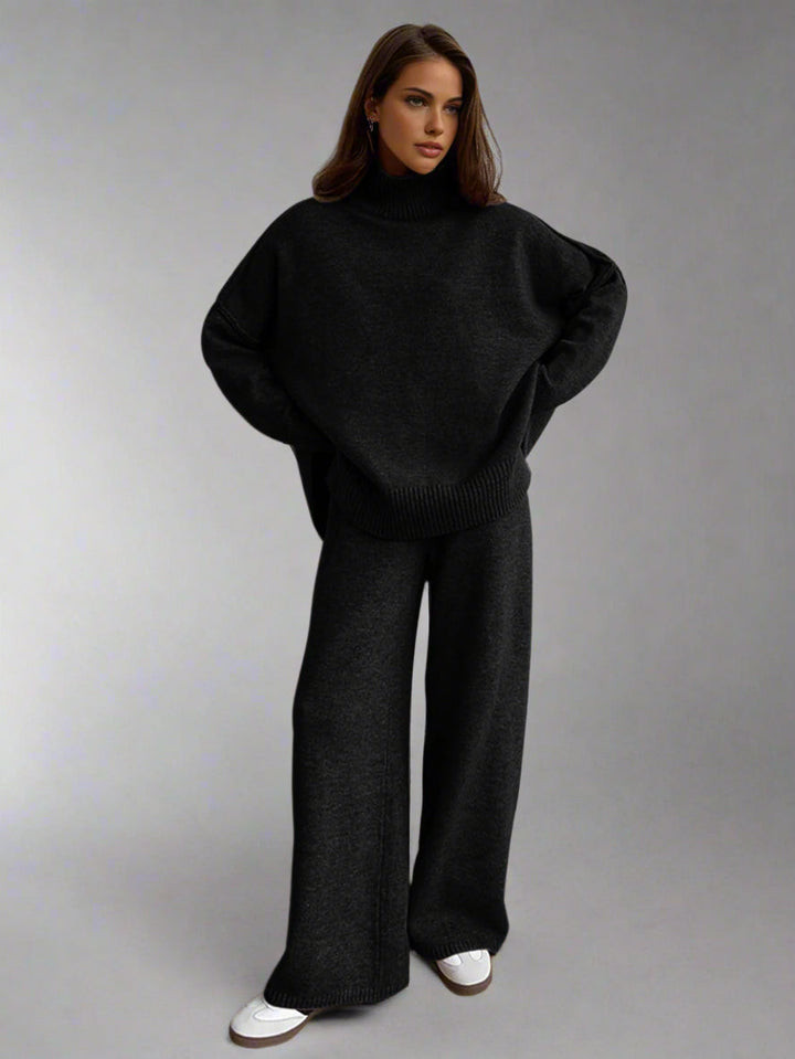 Amelia | Oversized Turtleneck Knit Lounge Set