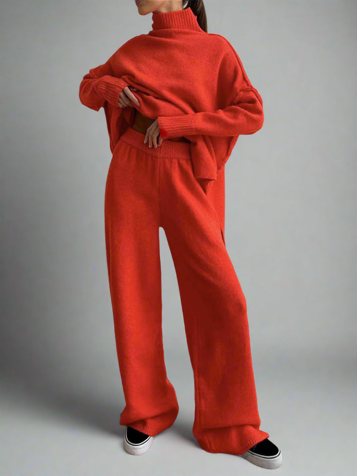 Amelia | Oversized Turtleneck Knit Lounge Set