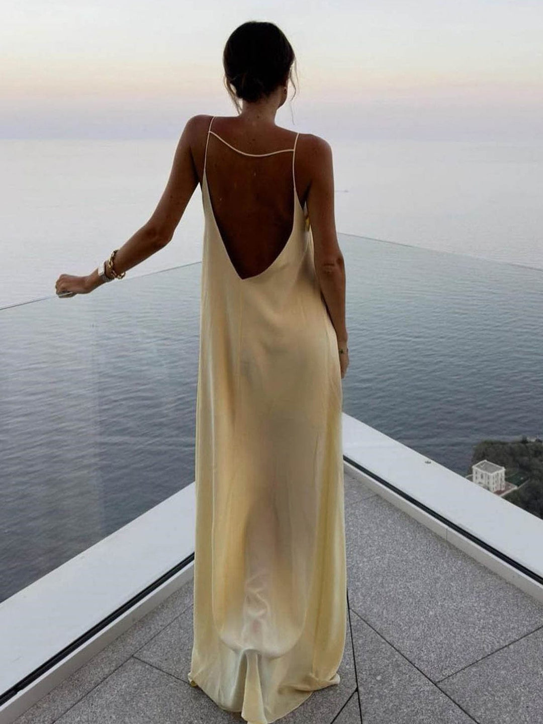 Chloe | Strappy Open Back Maxi Dress