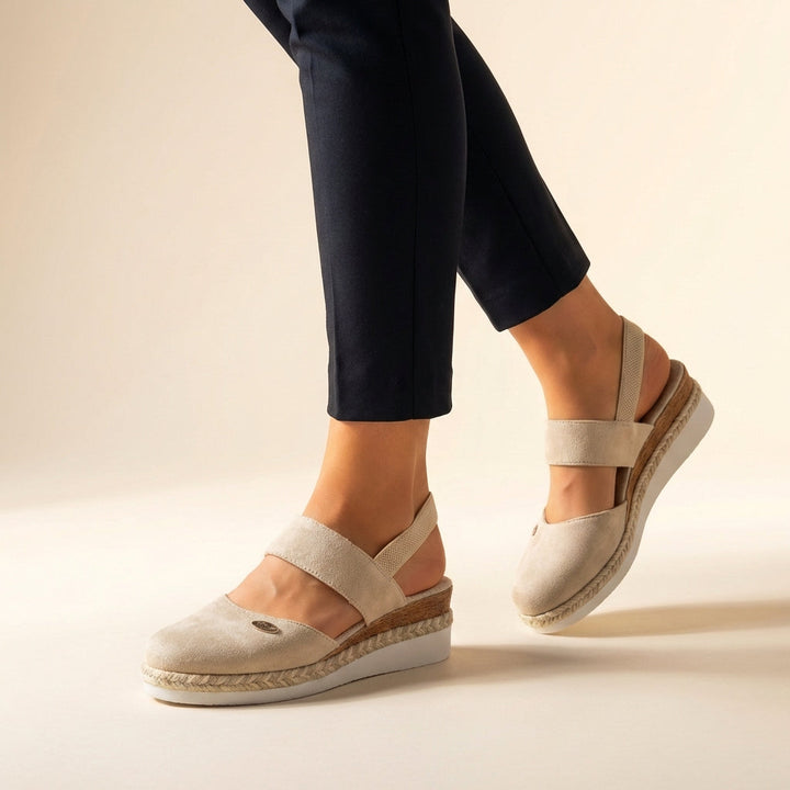 Women's Suede Espadrille Wedge Sandals