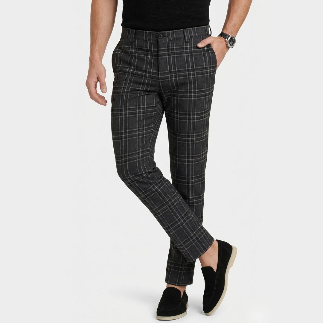 Men's Slim Fit Check Pants
