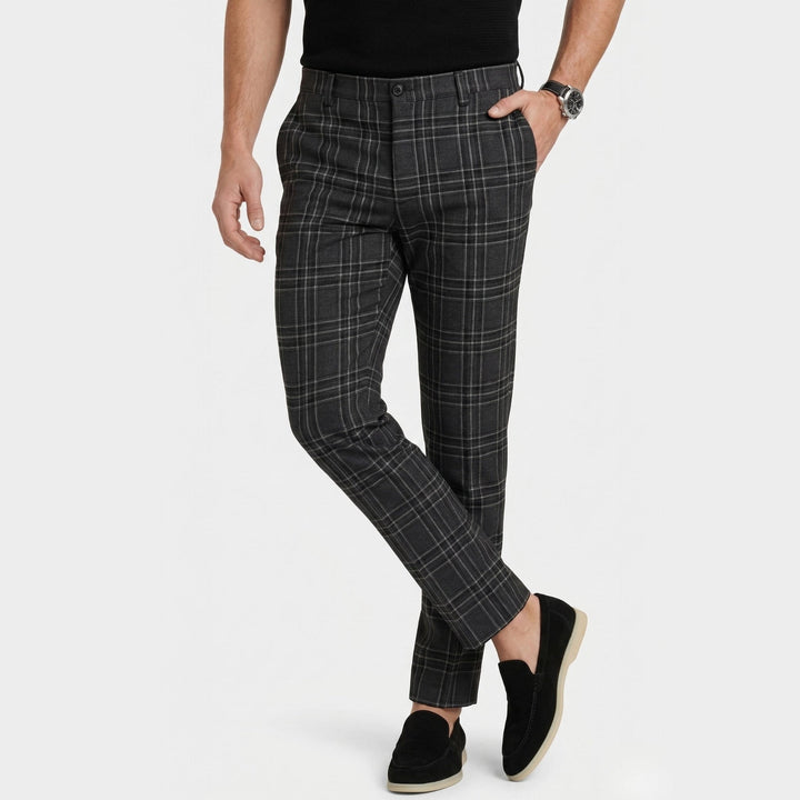 Men's Slim Fit Check Pants