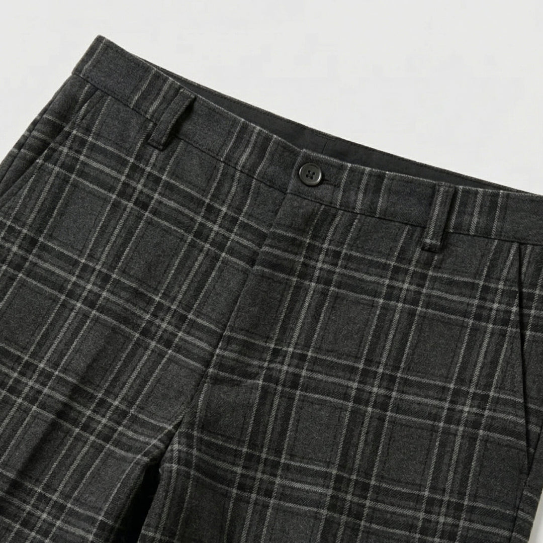 Men's Slim Fit Check Pants