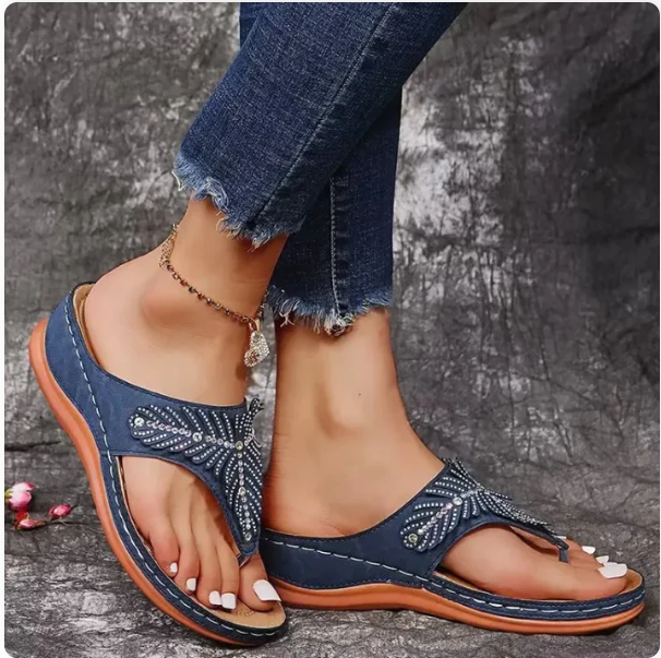 Chloe | Rhinestone Embellished Comfort Sandals