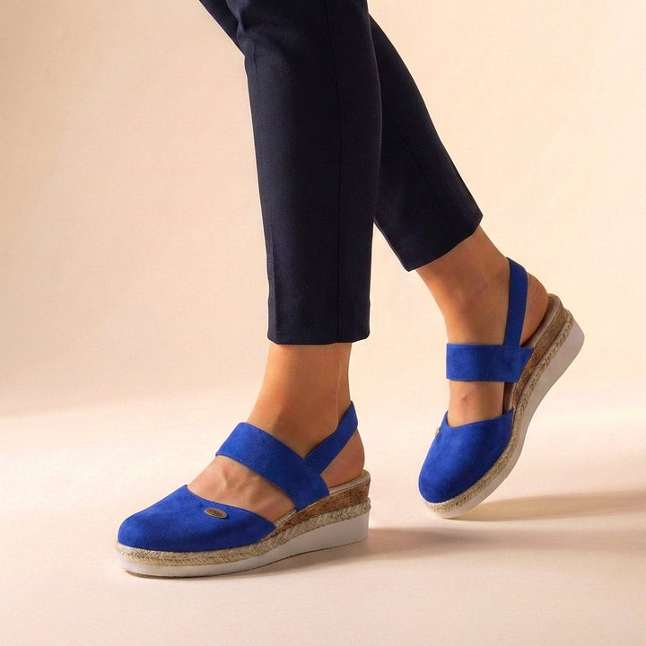 Women's Suede Espadrille Wedge Sandals