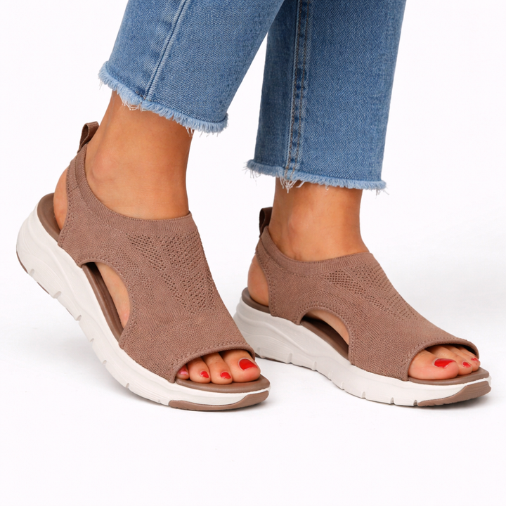 Women's Orthopedic Platform Sandals with Slingback Strap