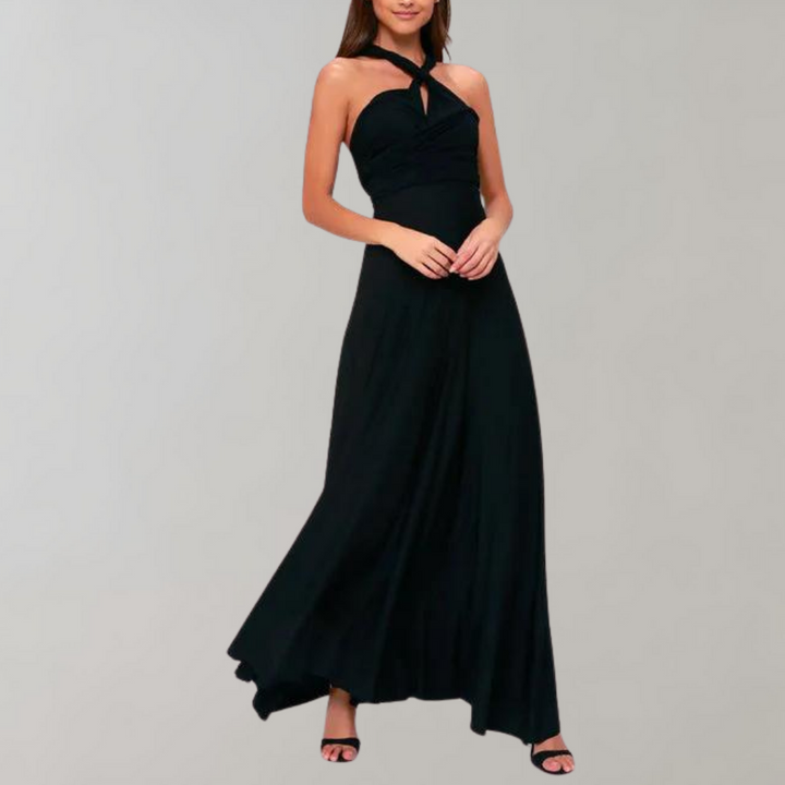 Emilia | Halter Neck Evening Maxi Dress
