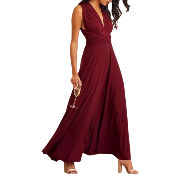 Isabelle | Elegant Halter Neck Evening Maxi Dress