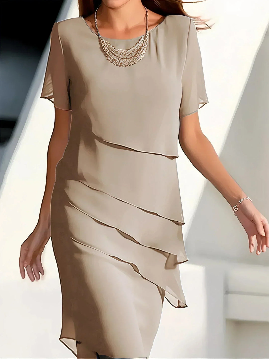 Sophie | Elegant Short Sleeve Occasion Cocktail Dress